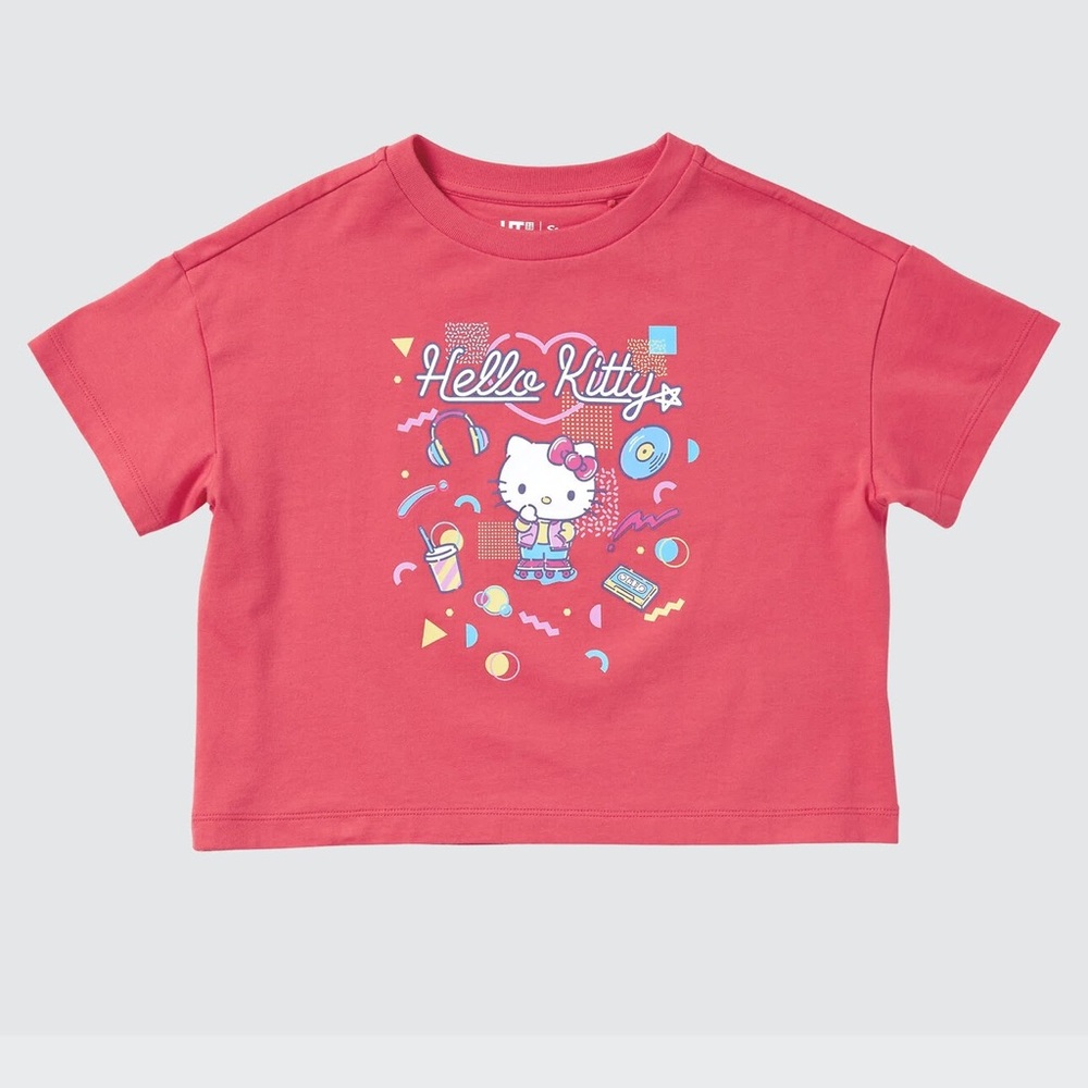 Uniqlo Sanrio Hello Kitty Cropped Tee 444078 size kids 13Y